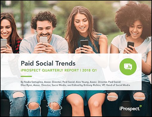Header image for Paid Social Trends Report 2018 Q1