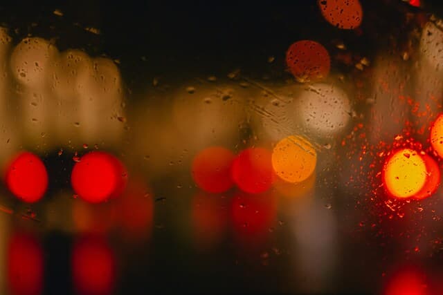 blurred red lights