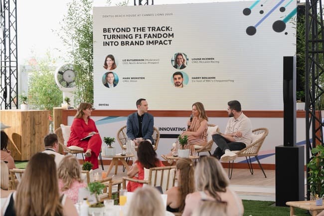 image of beyond the track f1 iprospect cannes lions 2025 panel talk dentsu