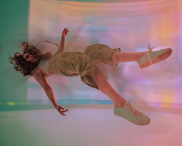 woman falling ethereal